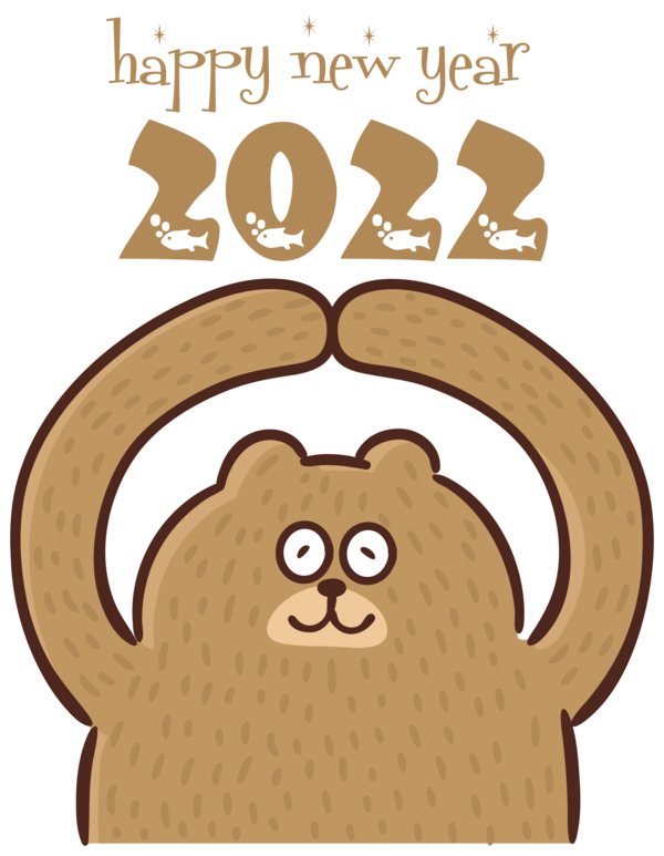 Transparent New Year Cartoon Meter Cat for Happy New Year 2022 for New Year