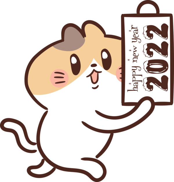 Transparent New Year Cat Dog Whiskers for Happy New Year 2022 for New Year