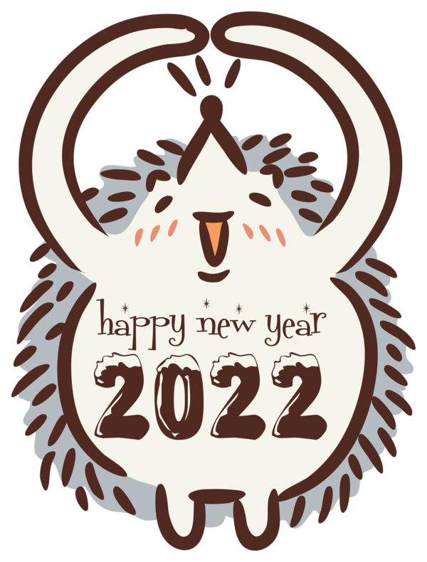 Transparent New Year Logo Dog Cat-like for Happy New Year 2022 for New Year