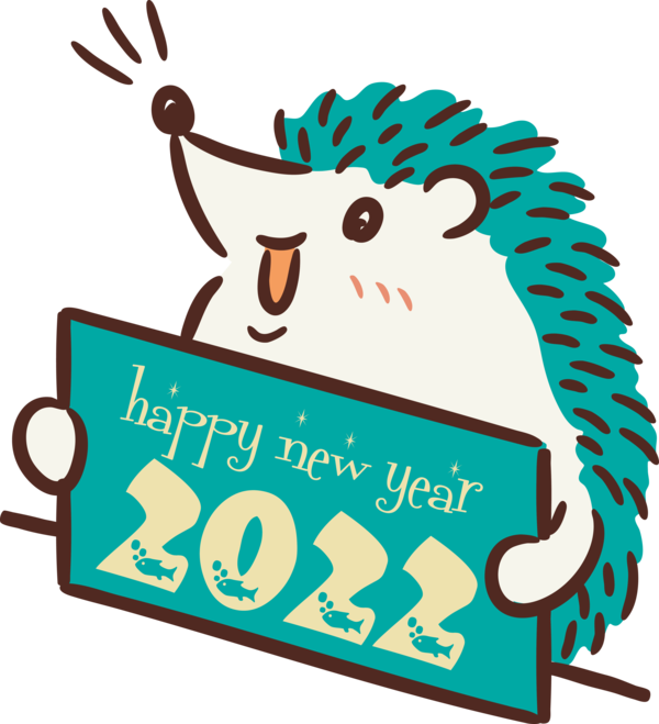 Transparent New Year Reindeer Logo Line for Happy New Year 2022 for New Year