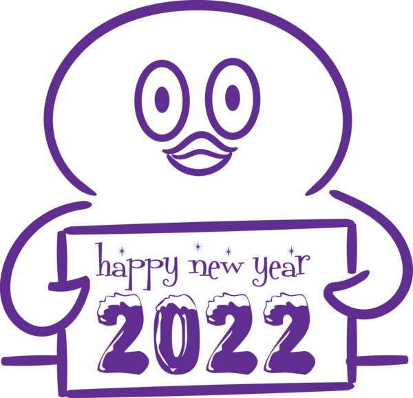 Transparent New Year Line art Logo Happiness for Happy New Year 2022 for New Year