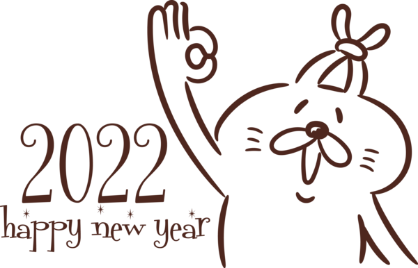 Transparent New Year Cartoon Black and white Meter for Happy New Year 2022 for New Year