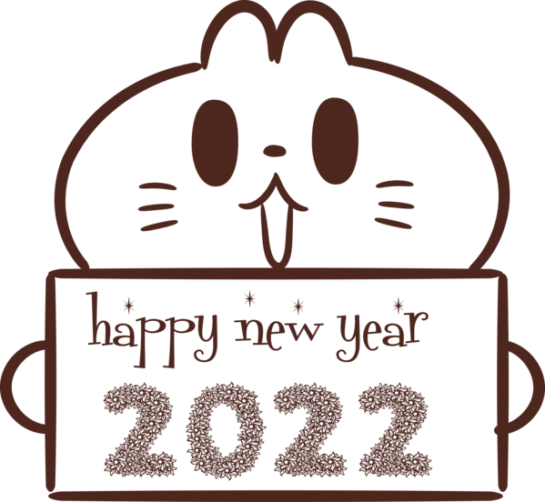 Transparent New Year Logo Cartoon Meter for Happy New Year 2022 for New Year