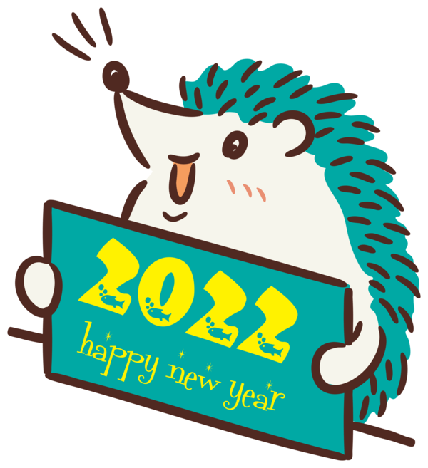 Transparent New Year Logo Green Line for Happy New Year 2022 for New Year