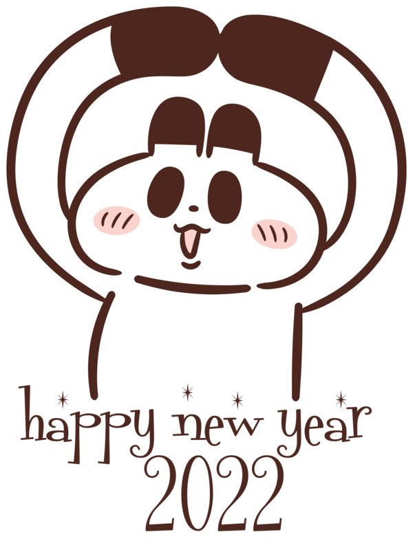 Transparent New Year Cartoon Logo Meter for Happy New Year 2022 for New Year