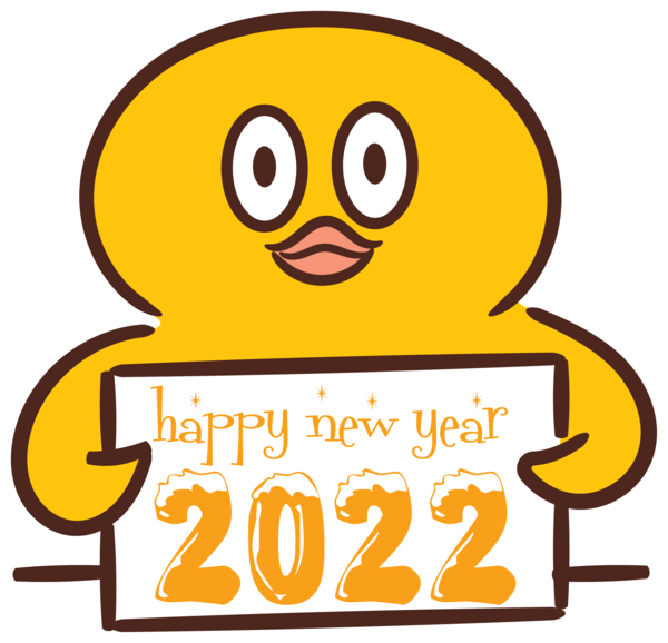 Transparent New Year Ducks Birds Beak for Happy New Year 2022 for New Year