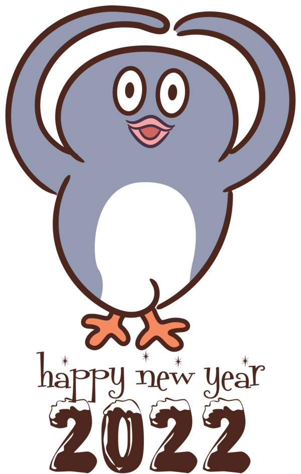 Transparent New Year Cartoon Meter Beak for Happy New Year 2022 for New Year