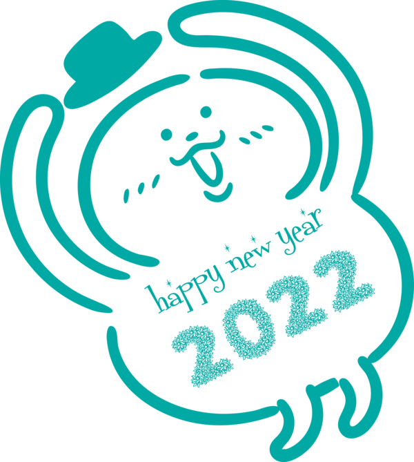 Transparent New Year Line art Logo Line for Happy New Year 2022 for New Year