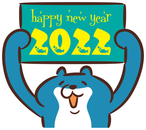 Transparent New Year Cartoon Logo Meter for Happy New Year 2022 for New Year