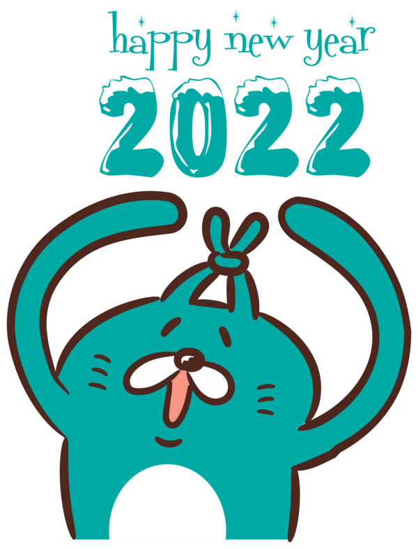 Transparent New Year Cartoon Green Meter for Happy New Year 2022 for New Year