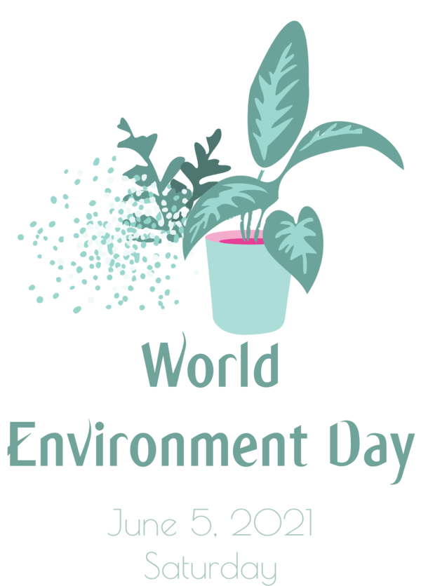Transparent World Environment Day Logo Green Font for Environment Day for World Environment Day