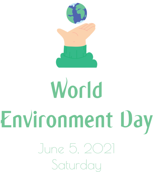 Transparent World Environment Day Logo Green Line for Environment Day for World Environment Day