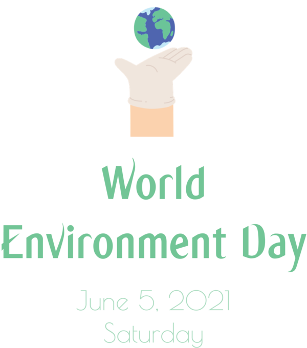 Transparent World Environment Day Logo Font Line for Environment Day for World Environment Day