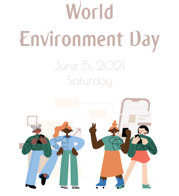 Transparent World Environment Day Cartoon Line Meter for Environment Day for World Environment Day