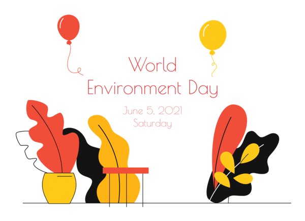 Transparent World Environment Day Cartoon Yellow Line for Environment Day for World Environment Day