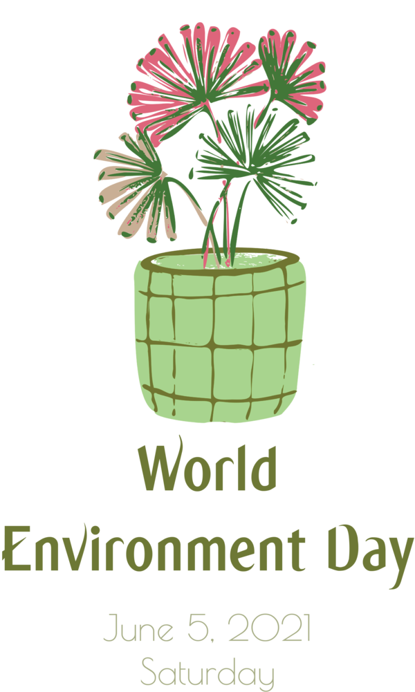 Transparent World Environment Day Flower Flowerpot Meter for Environment Day for World Environment Day