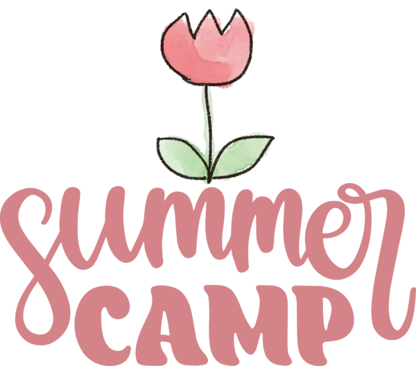 Transparent Summer Day Floral design Design Logo for Summer Camp for Summer Day