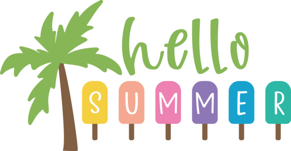 Transparent Summer Day Logo Green Plant for Hello Summer for Summer Day