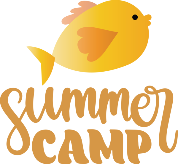 Transparent Summer Day Logo Yellow Beak for Summer Camp for Summer Day
