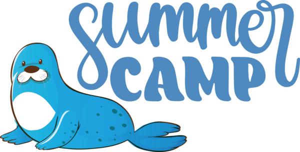 Transparent Summer Day Seals Flightless bird Cartoon for Summer Camp for Summer Day