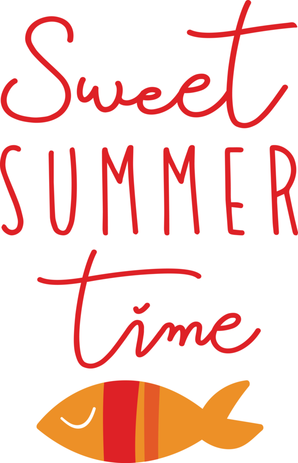 Transparent Summer Day Design Calligraphy Line for Sweet Summer for Summer Day