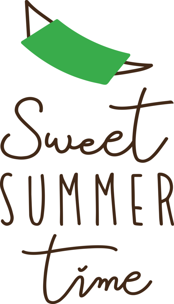 Transparent Summer Day Logo Leaf Calligraphy for Sweet Summer for Summer Day