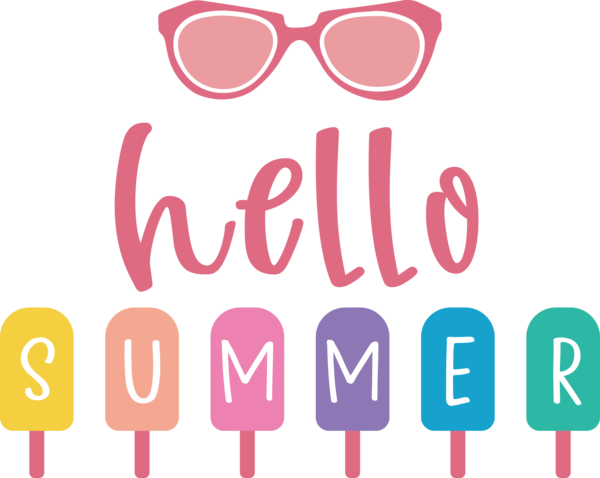 Transparent Summer Day Sunglasses Logo Design for Hello Summer for Summer Day