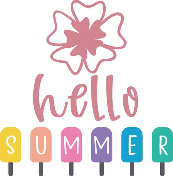 Transparent Summer Day Logo Signage Design for Hello Summer for Summer Day