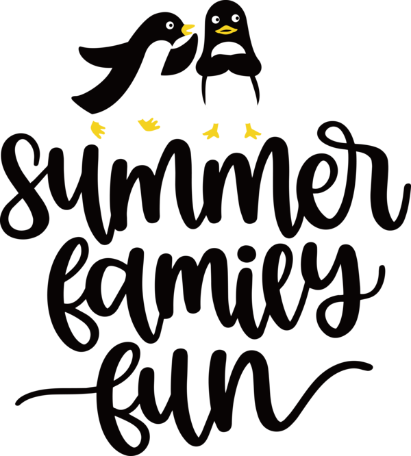 Transparent Summer Day Logo Cartoon Flightless bird for Summer Fun for Summer Day