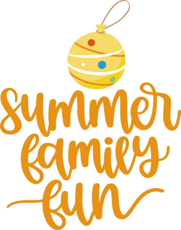 Transparent Summer Day Logo Yellow Smiley for Summer Fun for Summer Day