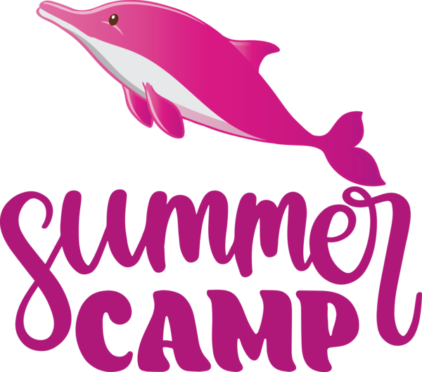 Transparent Summer Day Dolphin Logo Porpoises for Summer Camp for Summer Day