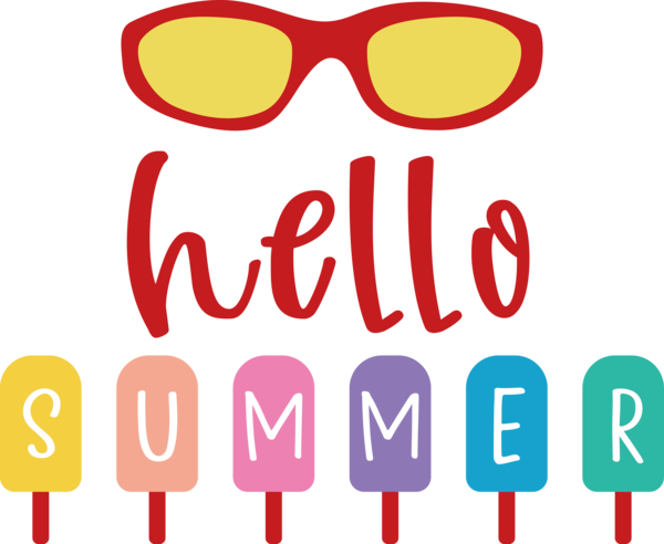 Transparent Summer Day Logo Eyewear Sunglasses for Hello Summer for Summer Day