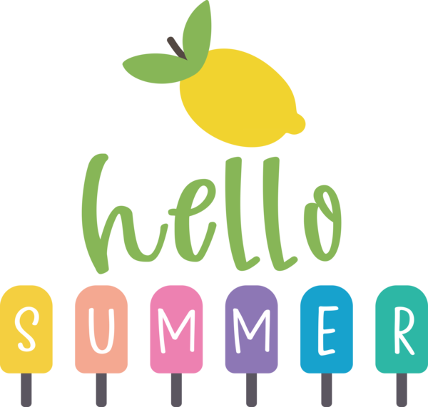 Transparent Summer Day Logo Design Yellow for Hello Summer for Summer Day