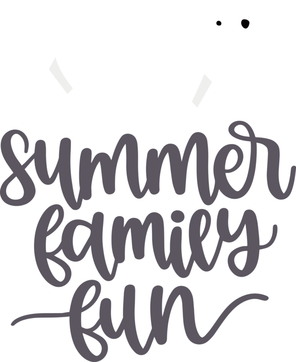 Transparent Summer Day Logo Calligraphy Black and white for Summer Fun for Summer Day