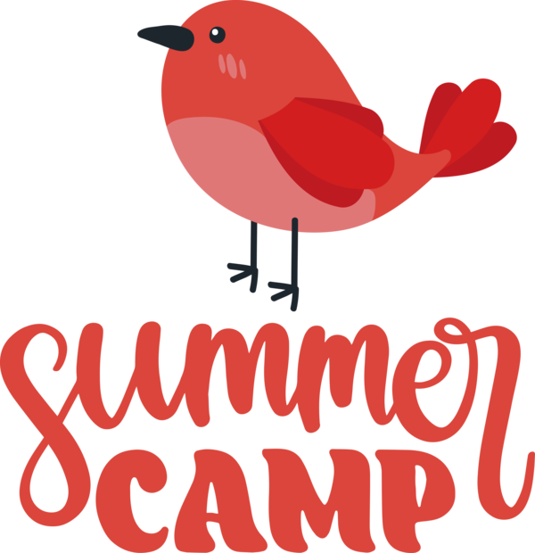 Transparent Summer Day Birds Logo Beak for Summer Camp for Summer Day