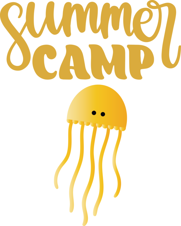 Transparent Summer Day Logo Cartoon Yellow for Summer Camp for Summer Day