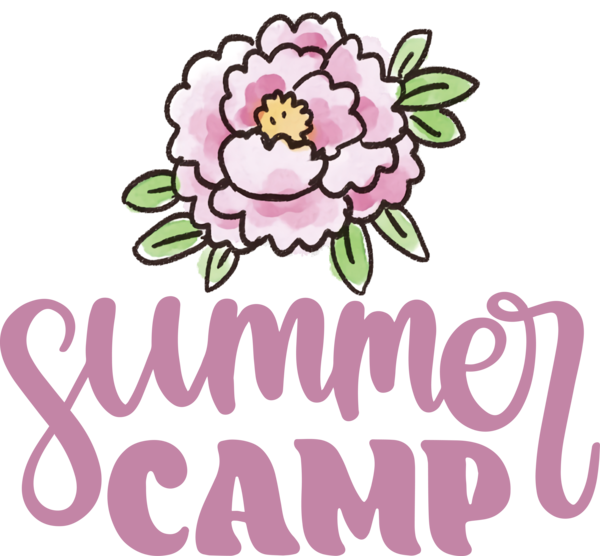 Transparent Summer Day Drawing Logo Design for Summer Camp for Summer Day