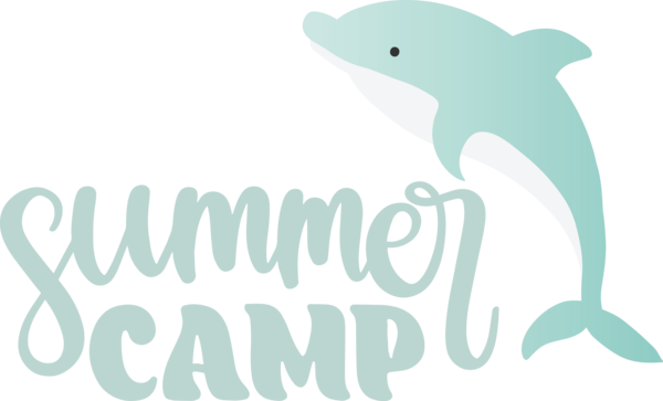 Transparent Summer Day Dolphin Logo Green for Summer Camp for Summer Day