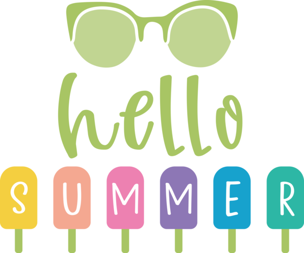 Transparent Summer Day Sunglasses Logo Glasses for Hello Summer for Summer Day