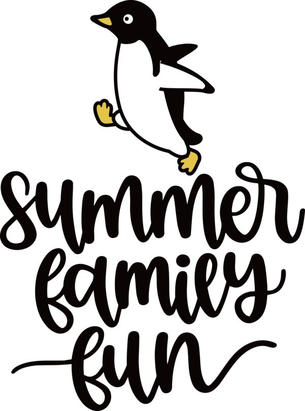Transparent Summer Day Penguins Birds Cartoon for Summer Fun for Summer Day