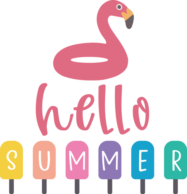 Transparent Summer Day Birds Design Logo for Hello Summer for Summer Day