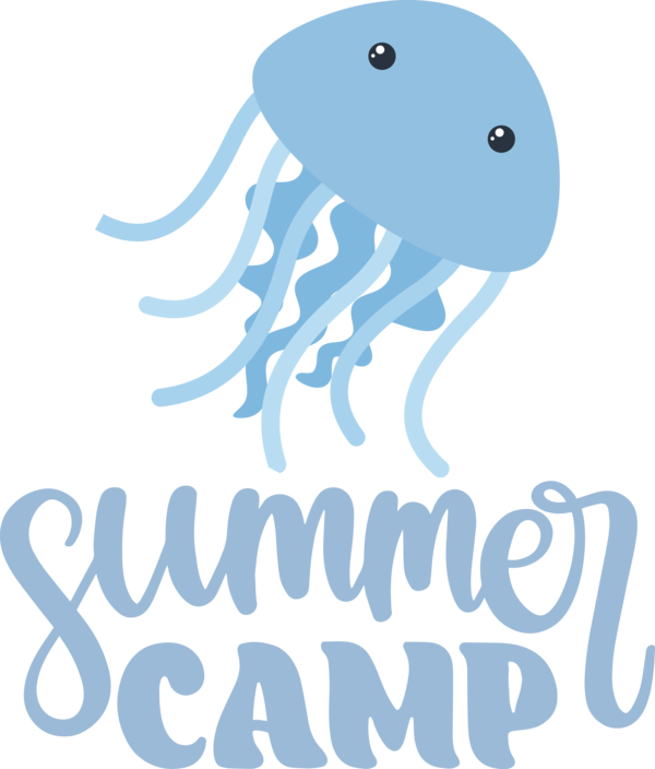 Transparent Summer Day Octopus Cartoon Logo for Summer Camp for Summer Day