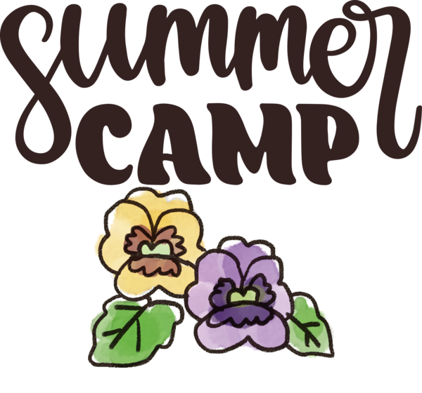 Transparent Summer Day Flower Logo Summer camp for Summer Camp for Summer Day