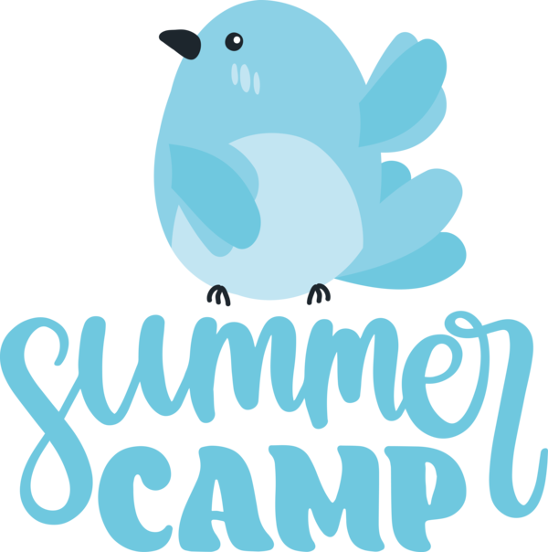Transparent Summer Day Flightless bird Cartoon Logo for Summer Camp for Summer Day