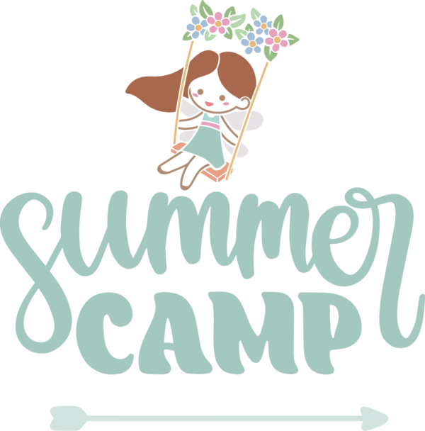 Transparent Summer Day Logo Cartoon Character for Summer Camp for Summer Day