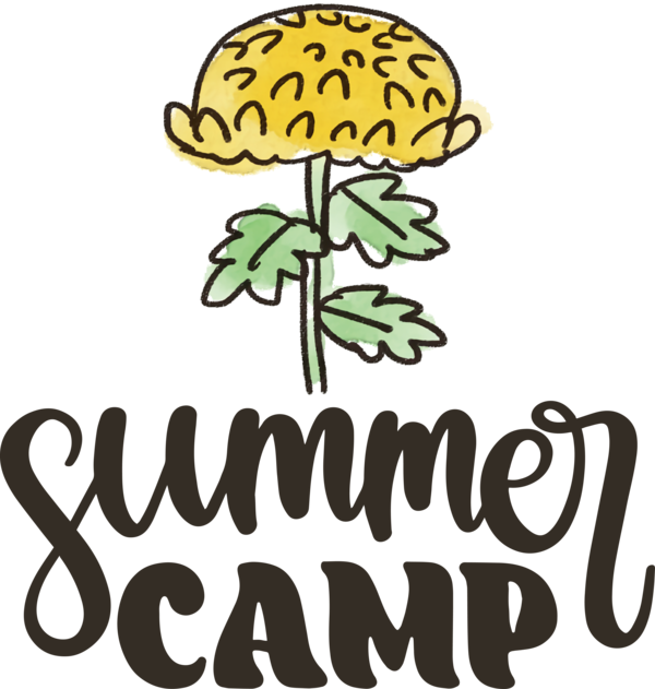 Transparent Summer Day Drawing Cartoon Logo for Summer Camp for Summer Day