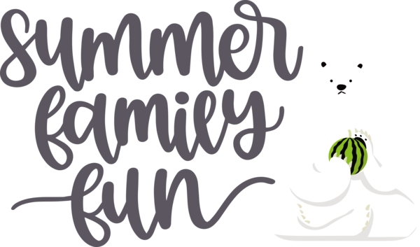 Transparent Summer Day Logo Calligraphy Design for Summer Fun for Summer Day