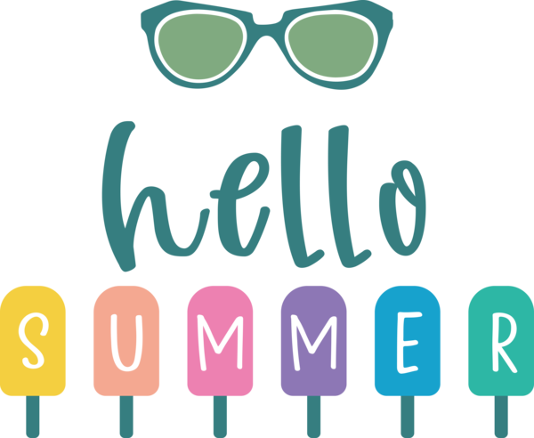 Transparent Summer Day Logo Sunglasses Glasses for Hello Summer for Summer Day