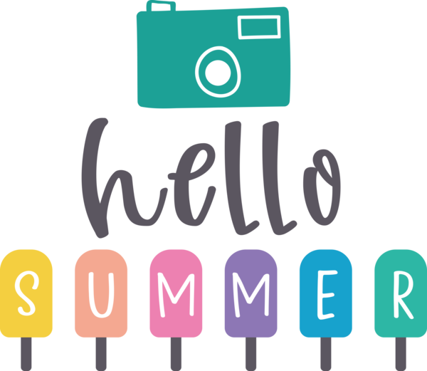Transparent Summer Day Logo Online advertising Design for Hello Summer for Summer Day