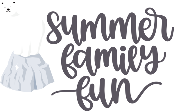 Transparent Summer Day Logo Calligraphy Design for Summer Fun for Summer Day